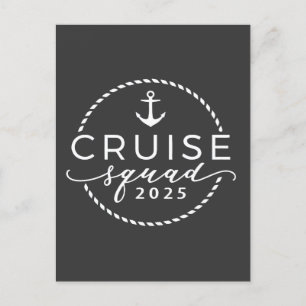 Cruise Squad 2025 Family Matching Outfit Summer Helg Vykort