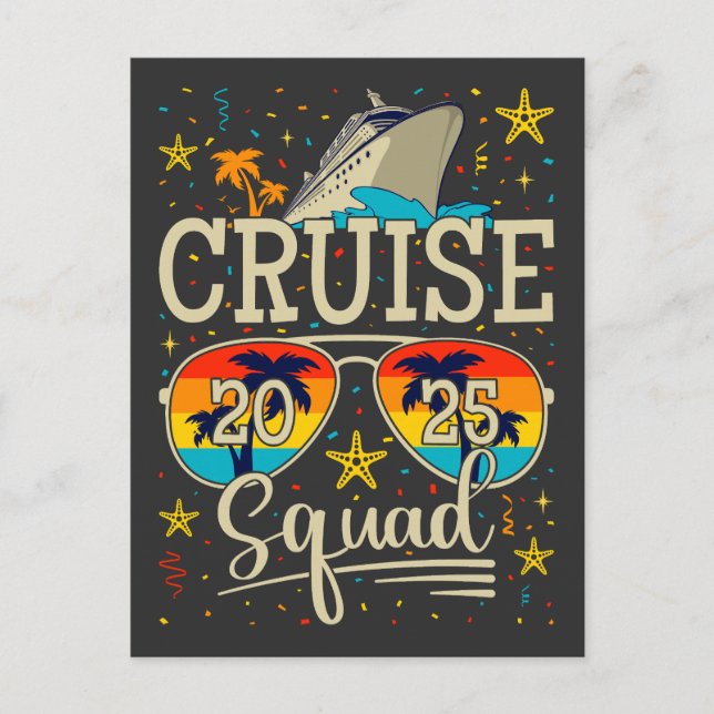 Cruise Squad 2025 Kryssningsresa Vykort (Framsida)