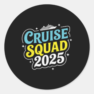 Cruise Squad 2025 Matchande Familjegrupp Sommarlov Runt Klistermärke