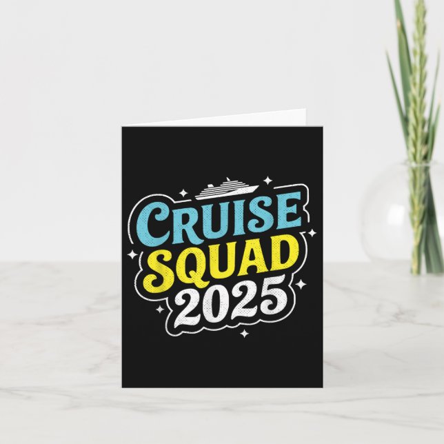 Cruise Squad 2025 Matching Family Group Summer Vac Kort (Framsida)