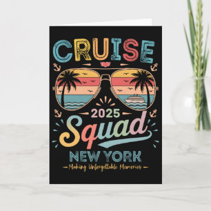 Cruise Squad 2025 New York Familjegrupp Matchande Kort