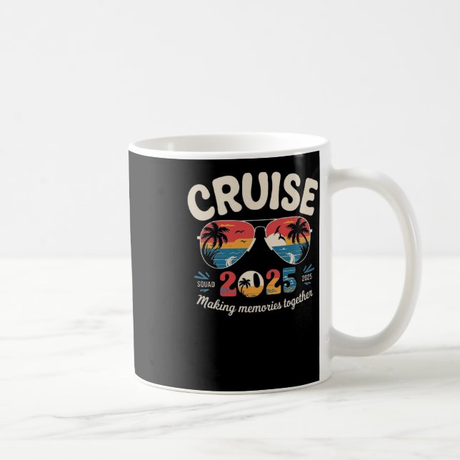 Cruise Squad 2025 – Retro Semester Estetik För T Kaffemugg (Höger)