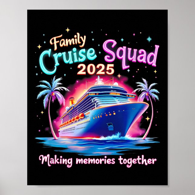 Cruise Squad 2025 Summer Vacation Matching Cruise Poster (Framsidan)