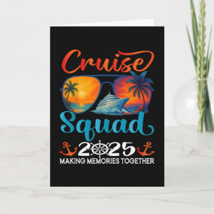 Cruise Squad 2025 Vänner Familj Semester Matchande Kort