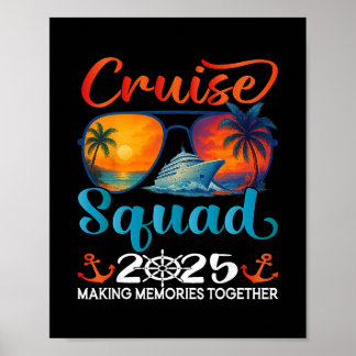 Cruise Squad 2025 Vänner Familj Semester Matchande Poster