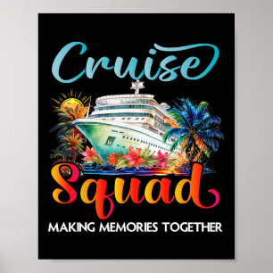 Cruise Squad 2025 Vänner Familj Semester Matchande Poster