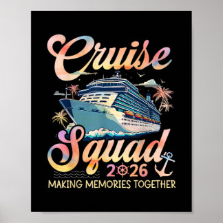 Cruise Squad 2026 Familj Gruppmatchande Sommarlov Poster