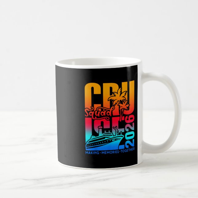 Cruise Squad 2026 Familj Vänner Semester Matchande Kaffemugg (Höger)