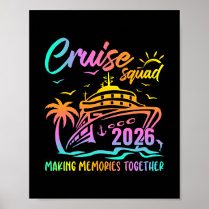 Cruise Squad 2026 Familj Vänner Semester Matchande Poster