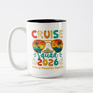 Cruise Squad 2026 Familjegrupp Matchande Sommarlov Två-Tonad Mugg