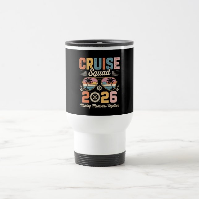 Cruise Squad 2026 Familjesemester Retro Vintage Resemugg (Center)