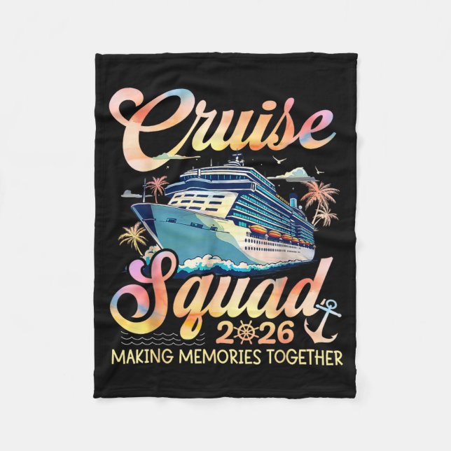 Cruise Squad 2026 Family Group Matching Summer Vac Fleecefilt (Framsidan)