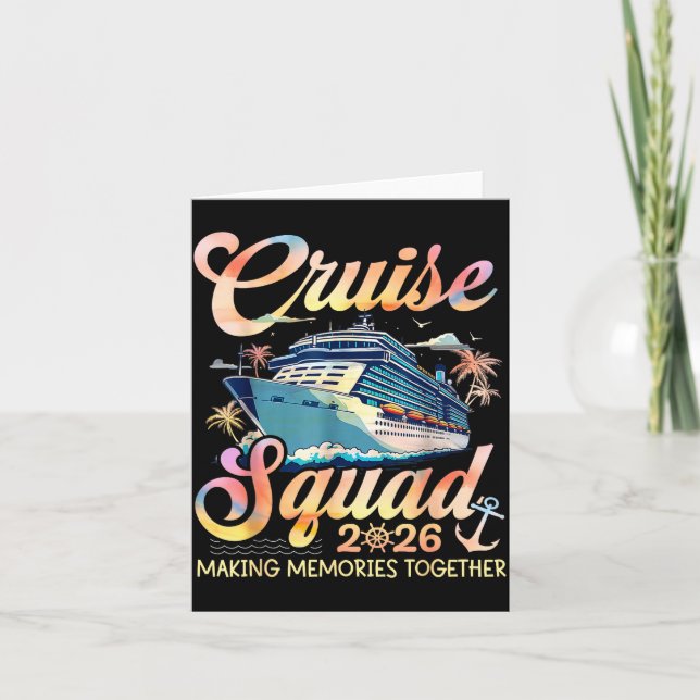 Cruise Squad 2026 Family Group Matching Summer Vac Kort (Framsida)