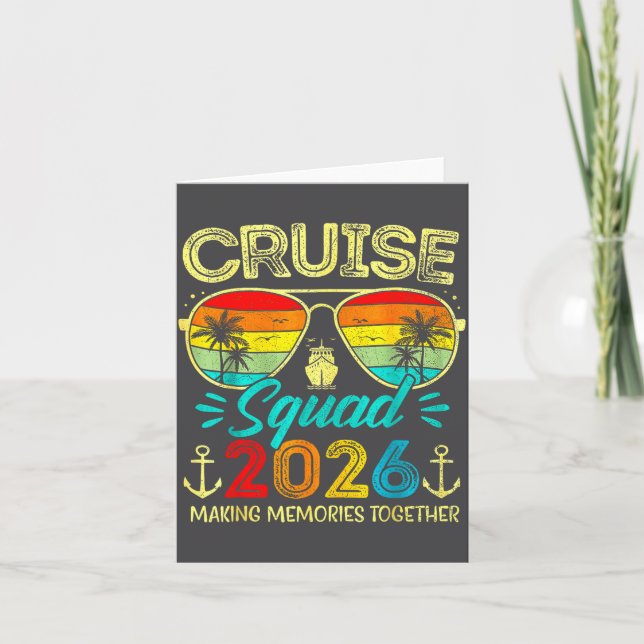 Cruise Squad 2026 Family Group Matching Summer Vac Kort (Framsida)