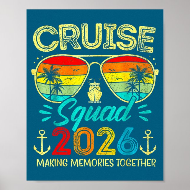 Cruise Squad 2026 Family Group Matching Summer Vac Poster (Framsidan)