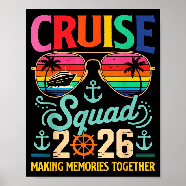 Cruise Squad 2026 Family Group Matching Summer Vac Poster (Framsidan)