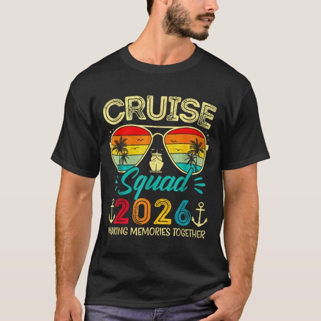 Cruise Squad 2026 Family Group Matching Summer Vac T Shirt (Framsida)