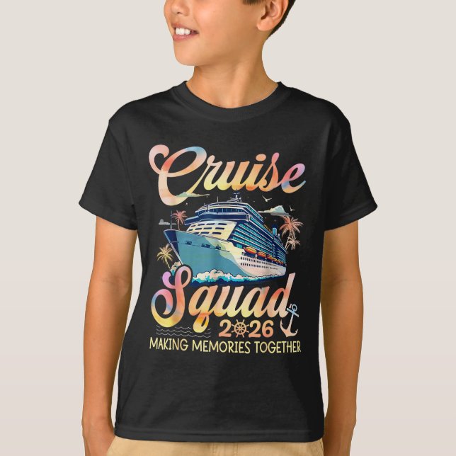 Cruise Squad 2026 Family Group Matching Summer Vac T Shirt (Framsida)