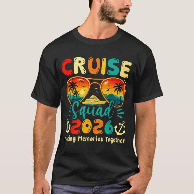 Cruise Squad 2026 Family Group Matching Summer Vac T Shirt (Framsida)