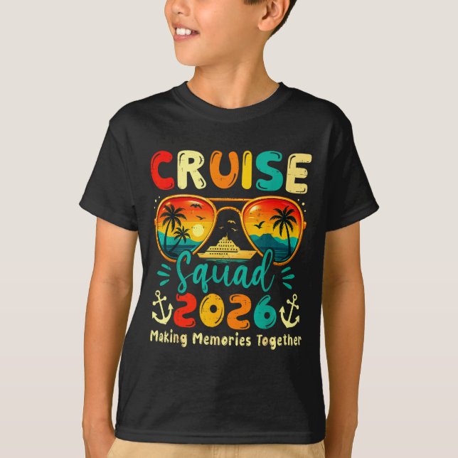 Cruise Squad 2026 Family Group Matching Summer Vac T Shirt (Framsida)