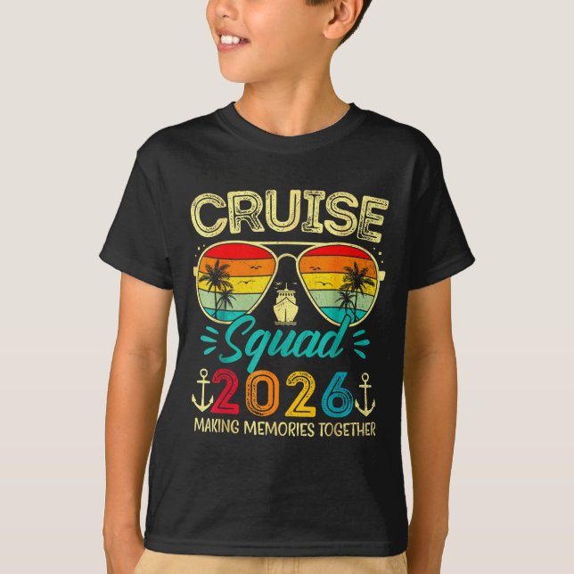 Cruise Squad 2026 Family Group Matching Summer Vac T Shirt (Framsida)