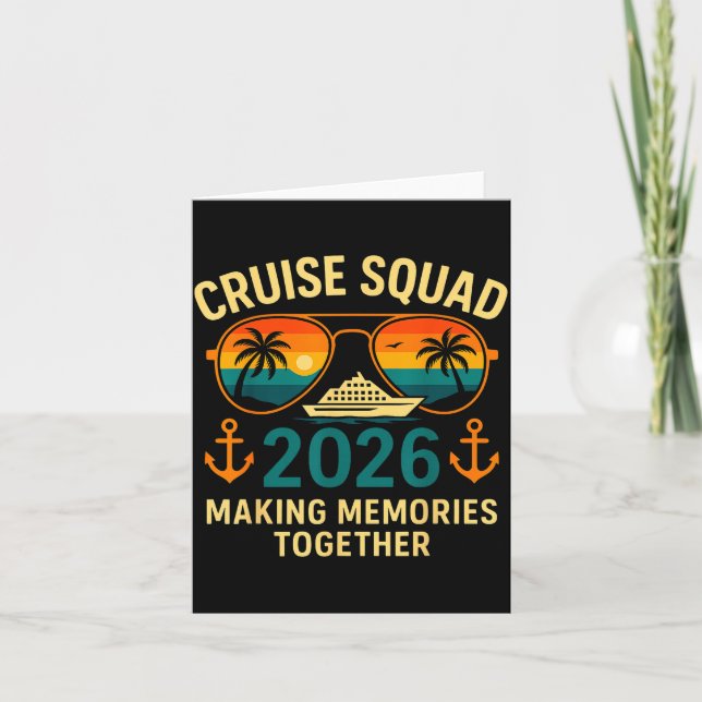Cruise Squad 2026 Family Vacation Matching Group S Kort (Framsida)