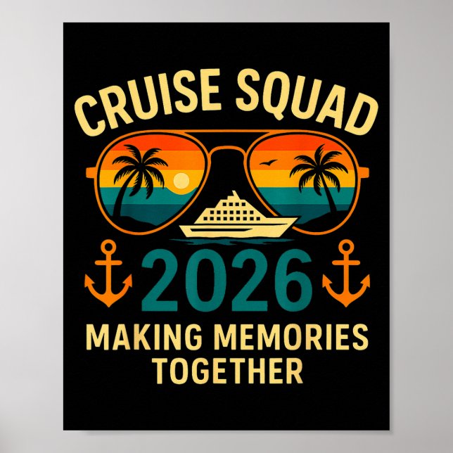 Cruise Squad 2026 Family Vacation Matching Group S Poster (Framsidan)