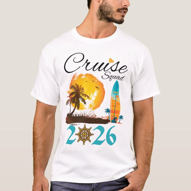 Cruise Squad 2026 Family Vacation T Shirt (Framsida)