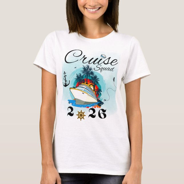 Cruise Squad 2026 Family Vacation T Shirt (Framsida)