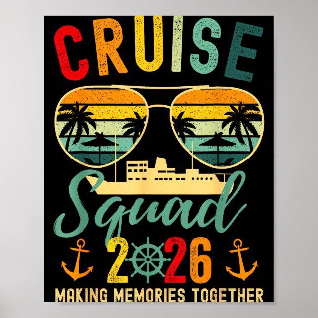 Cruise squad 2026 kryssning strand hawaii sommar poster (Framsidan)