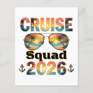 Cruise Squad 2026 - Retro solnedgång Flygblad