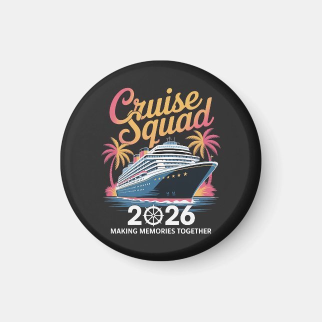 Cruise Squad 2026 Sommarlov Magnet (Framsidan)
