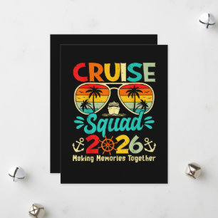 Cruise Squad 2026 Sommarlov Matchande Familj Julkort