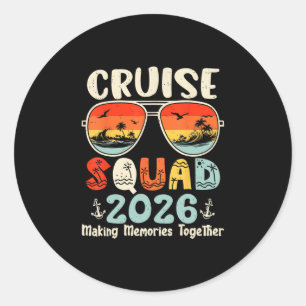 Cruise Squad 2026 Sommarlov Matchande Familj Runt Klistermärke