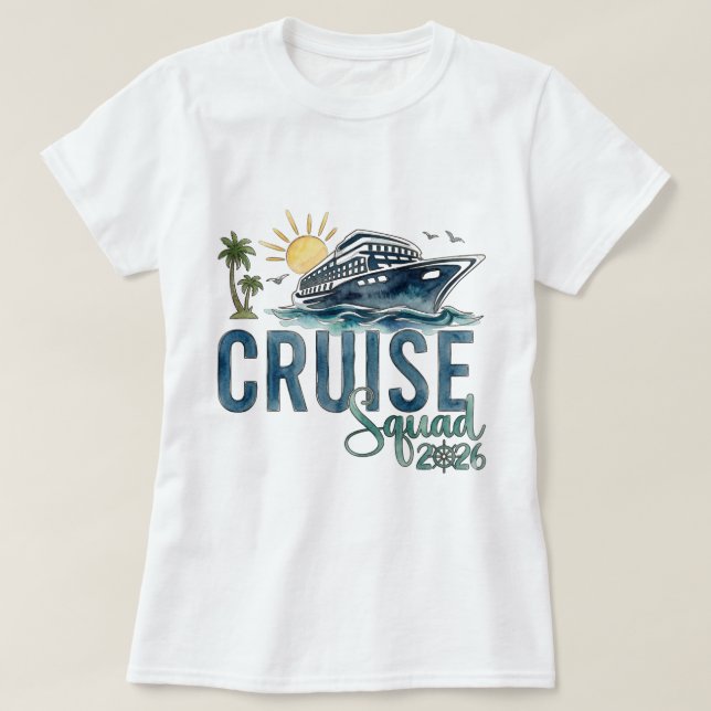 Cruise Squad 2026 Tröja Semester Tee (Design framsida)