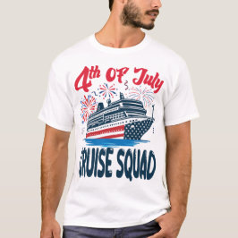 Cruise Squad 4:e Juli Patriotisk Amerikansk Flagga T Shirt