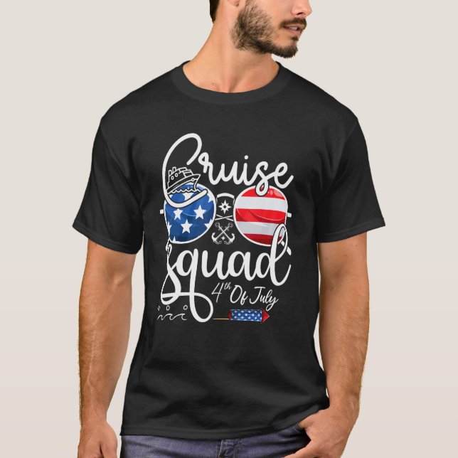 Cruise Squad 4th Of July Vacation Matching Family  T Shirt (Framsida)