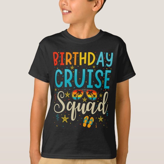 Cruise Squad Cruising Vacation Boy T Shirt (Framsida)