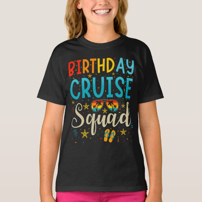 Cruise Squad Cruising Vacation Girl T Shirt (Framsida)