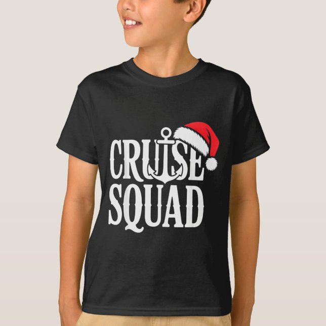 Cruise Squad Festive Srit Nautical Lovers Christma T Shirt (Framsida)