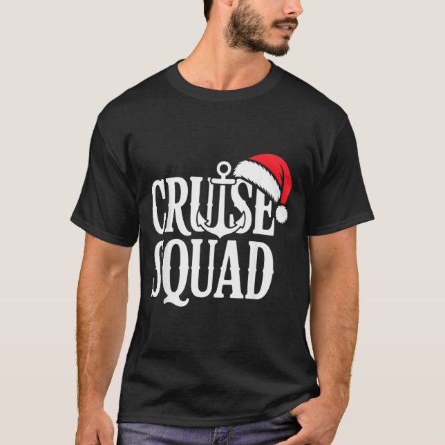 Cruise Squad Festive Srit Nautical Lovers Christma T Shirt (Framsida)