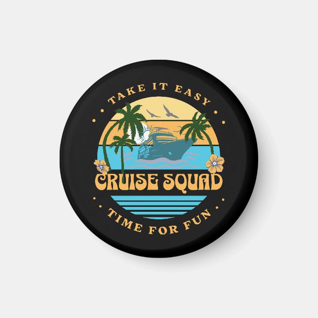 Cruise Squad Retro Kryssning Magnet (Framsidan)
