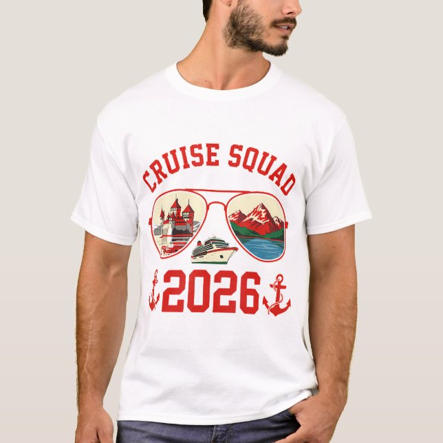 Cruise Squad Schweiz Semesterresa 2026 T Shirt (Framsida)