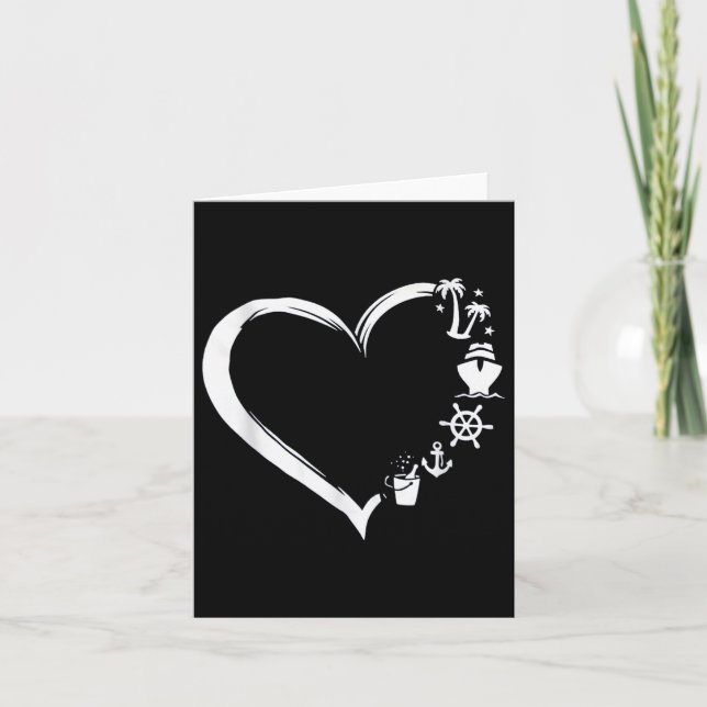 Cruise Squad Semester Distressed Heart Sommar  Kort (Framsida)