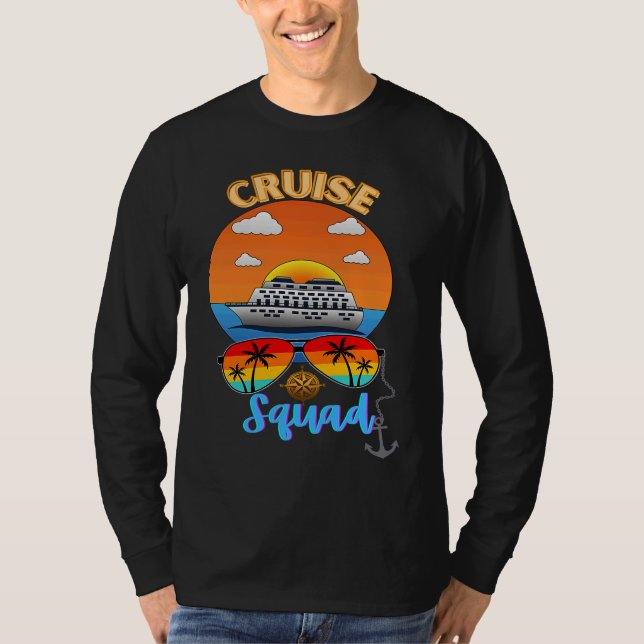 Cruise Squad Vacation Travel Family Friends Group  T Shirt (Framsida)