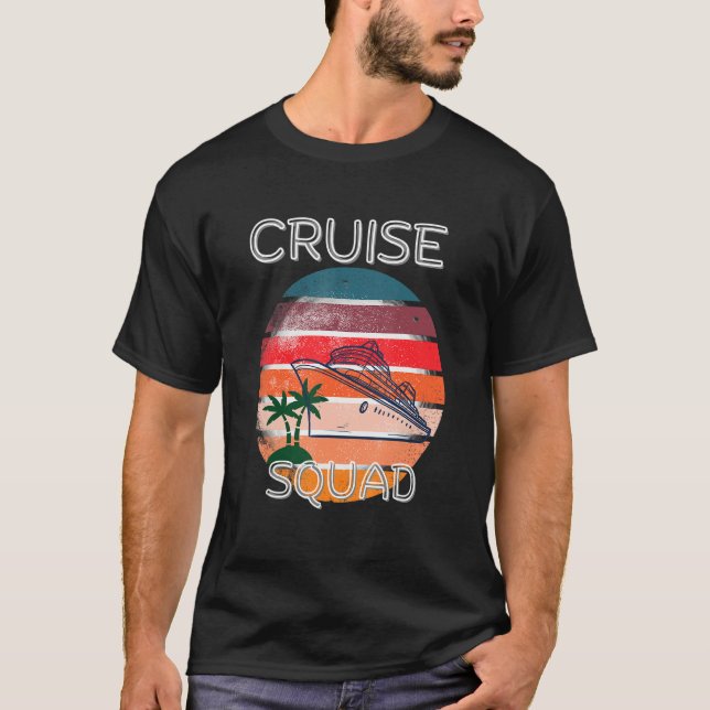 Cruise Squad with Coconut tree T Shirt (Framsida)