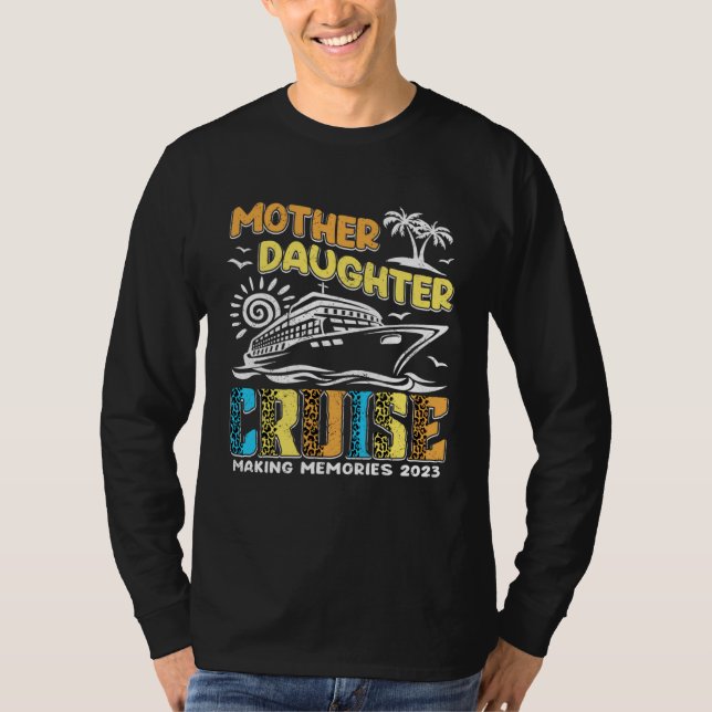 Cruise Trip Mother Daughter Cruise Ship Trip Leopa T Shirt (Framsida)