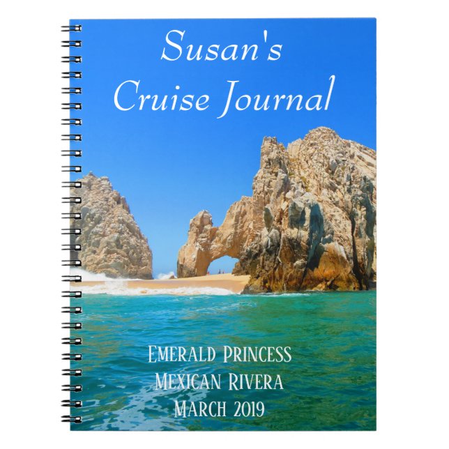Cruise Vacation Journal Notebook Mexico Beach Anteckningsbok (Framsidan)