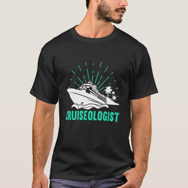 Cruiseolog Cruise Frakt Tourist T Shirt (Framsida)
