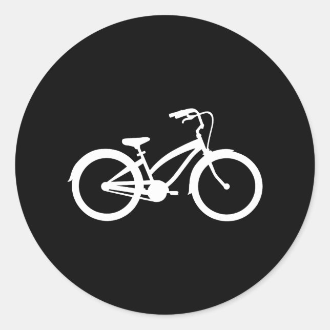 Cruiser-cykel Runt Klistermärke (Framsida)